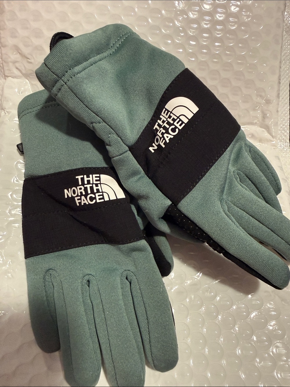 The North Face Teal and Black Logo kids